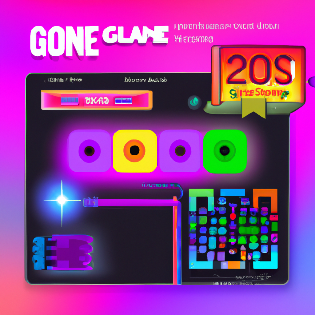 Screenshot: neon platformer demo interface